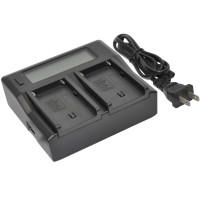 Battery Charger for Olympus BLN-1 AC Dual LCD